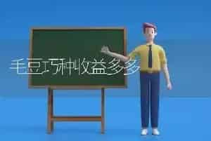 毛豆巧种收益多多