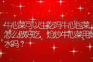 牛心菜可以生吃吗牛心包菜怎么做好吃