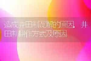 造成井田制瓦解的原因