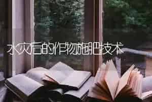 水灾后的作物施肥技术