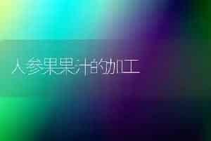 人参果果汁的加工