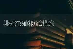 桃树红蜘蛛防治措施