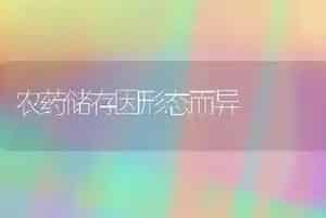 农药储存因形态而异