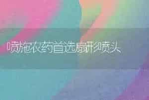 喷施农药首选扇形喷头