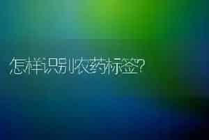 怎样识别农药标签?