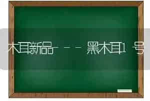 木耳新品---黑木耳1号