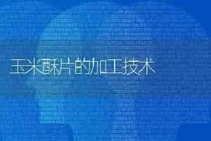 玉米酥片的加工技术