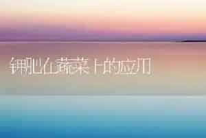 钾肥在蔬菜上的应用