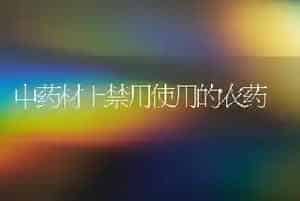 中药材上禁用使用的农药