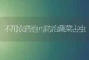 不用农药也可防治蔬菜害虫