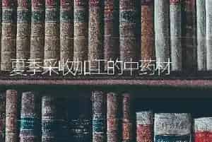 夏季采收加工的中药材