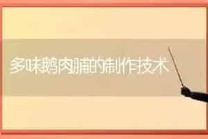 多味鹅肉脯的制作技术