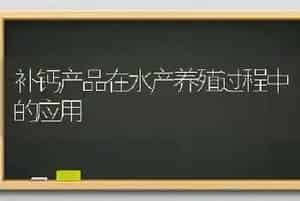 补钙产品在水产养殖过程中的应用