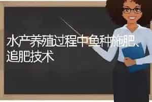 水产养殖过程中鱼种施肥、追肥技术