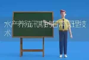 水产养殖汛期的日常管理技术