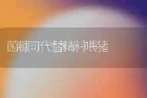 菌糠可代替精料喂猪