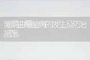 雏鹅曲霉菌病的发生及防治措施