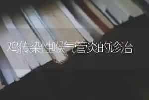 鸡传染性喉气管炎的诊治