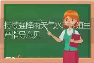 持续强降雨天气水产养殖生产指导意见