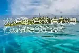 淡水鱼海水鱼养殖常见病毒性疾病的综合防治技术