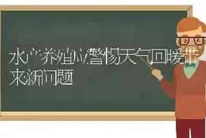 水产养殖应警惕天气回暖带来新问题