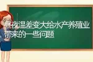 昼夜温差变大给水产养殖业带来的一些问题