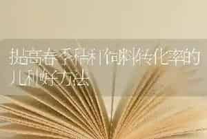 提高春季秸秆饲料转化率的几种好方法