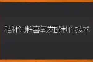秸秆饲料喜氧发酵制作技术