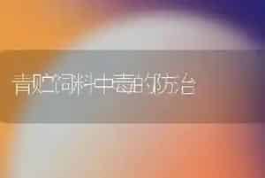 青贮饲料中毒的防治
