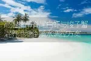 高温季节脊尾白虾与梭子蟹混养池塘倒藻水调控方案
