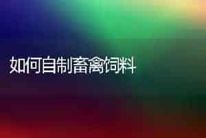 如何自制畜禽饲料