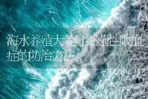 海水养殖大菱鲆细菌性败血症的防治方法