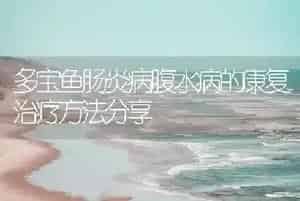 多宝鱼肠炎病腹水病的康复治疗方法分享