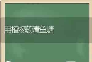 用植物药清鱼塘